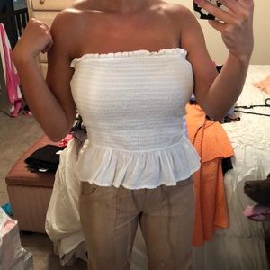 Express white tube top